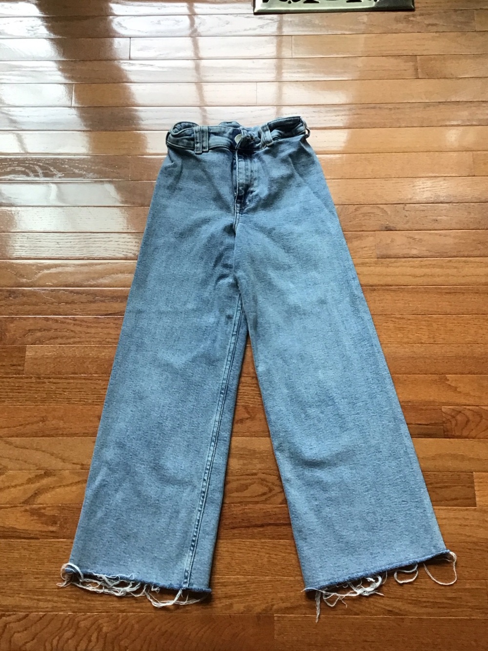 Zara Kids Wide-Leg Jeans in Light Blue